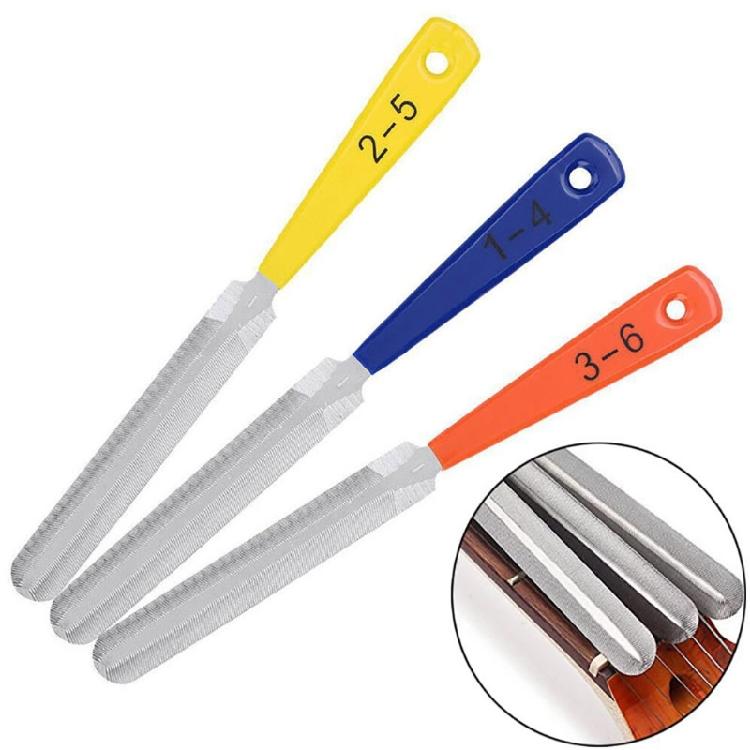 3Pcs Guitar Nut File Nail Pullers Repair Tool Stainless Steel Guitar Fret File