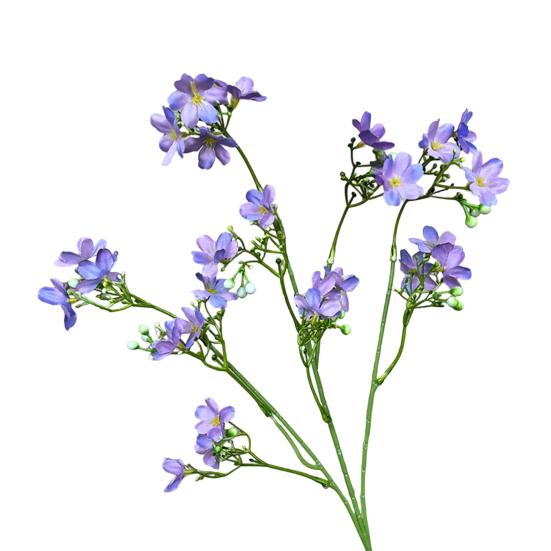 3-Fork Artificial Flower, Realistic Fake Silk Flower with Stem, Faux Bloom for Wedding Party Home Office Table Centerpiece Decoration