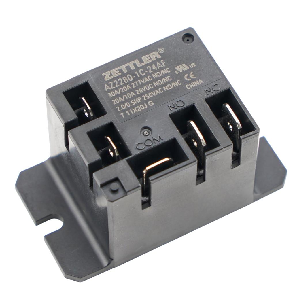 24VAC 30A 277VAC 28VDC 1 Wechsler SPDT Schnellanschluss Normalerweise geschlossen Leistung AZ2280-1C-24AF 5-Pin Relais.