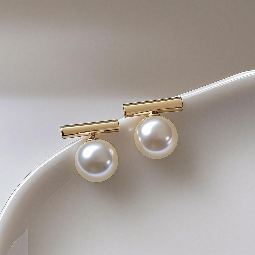 New fashion niche pearl earrings women's light luxury temperament high-end sense small fragrance style simple and versatile stud earrings