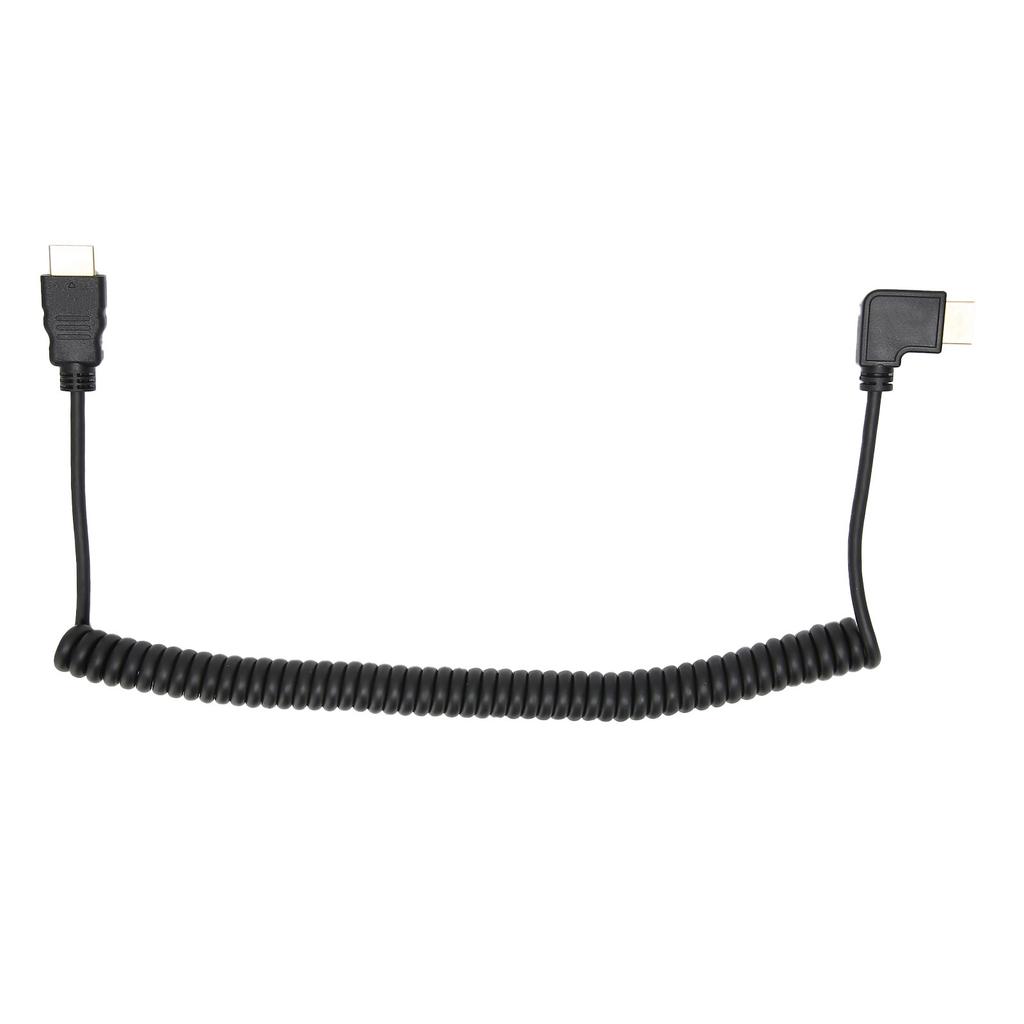 High Definition Multimedia Interface Extension Cable A Male to A Male Right Turn Spring Wire 1m