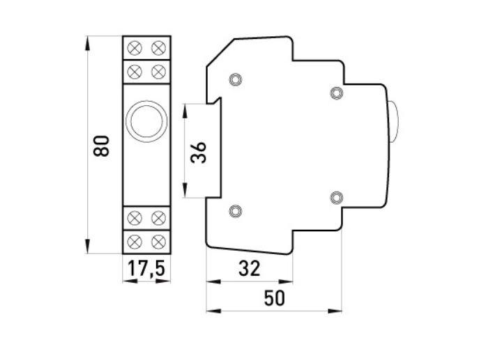 Signal Lamp For Din Rail Eidin.220 Red - Ex-P059001