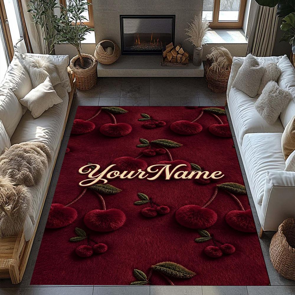 Rose Personalized Text Area Rug Perfect for Decorate Room Outdoor Playrooms Hallway Anti-slip Rug Office Home Decor Birthday/Christmas Gift