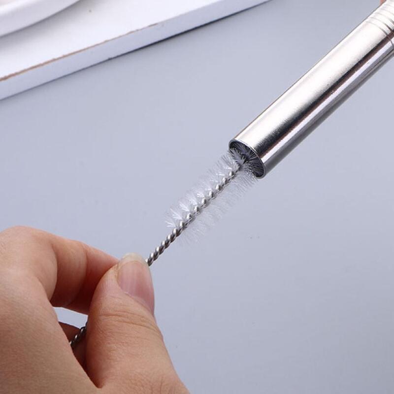 10 stainless steel straw cleaning brushes