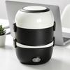 Stainless Steel Thermal Food Container Travel Portable Heater Food Warmer Steamer  Car Use