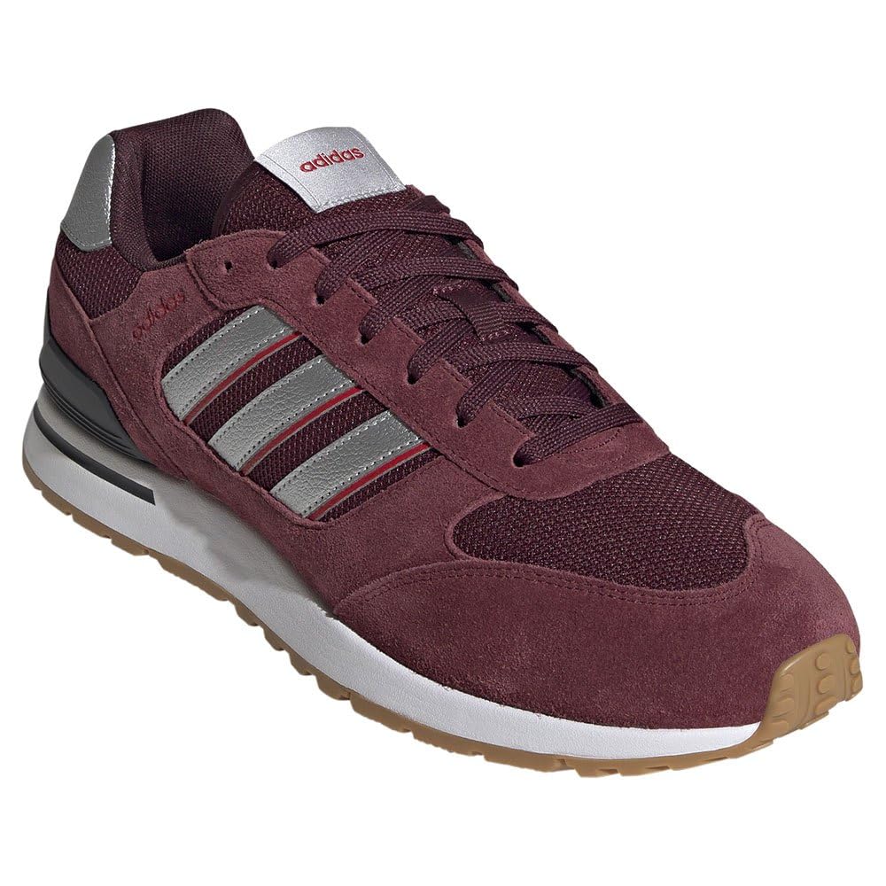 Adidas Run 80s Unisex Shadow Size cm Sneakers, Adult, NLG92, Red/Matte Silver/Maroon (ID1270), 28.0