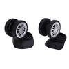 2pcs Luggage Suitcase Wheels Black Universal Rotation Quiet Double Row Casters for Spare Parts