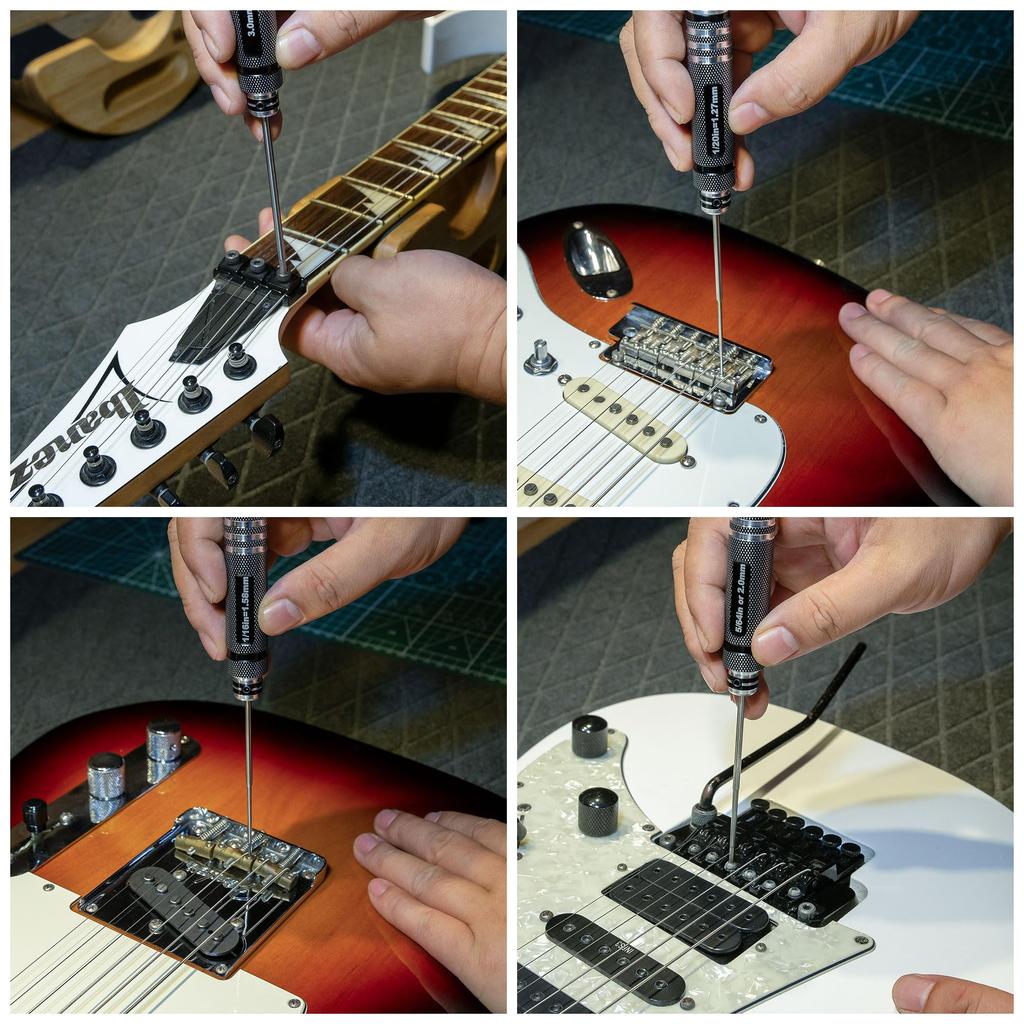 Musiclily Pro Hex Wrench Set of for Adjusting Guitar and Bass Saddles and Knobs 7, Steel,