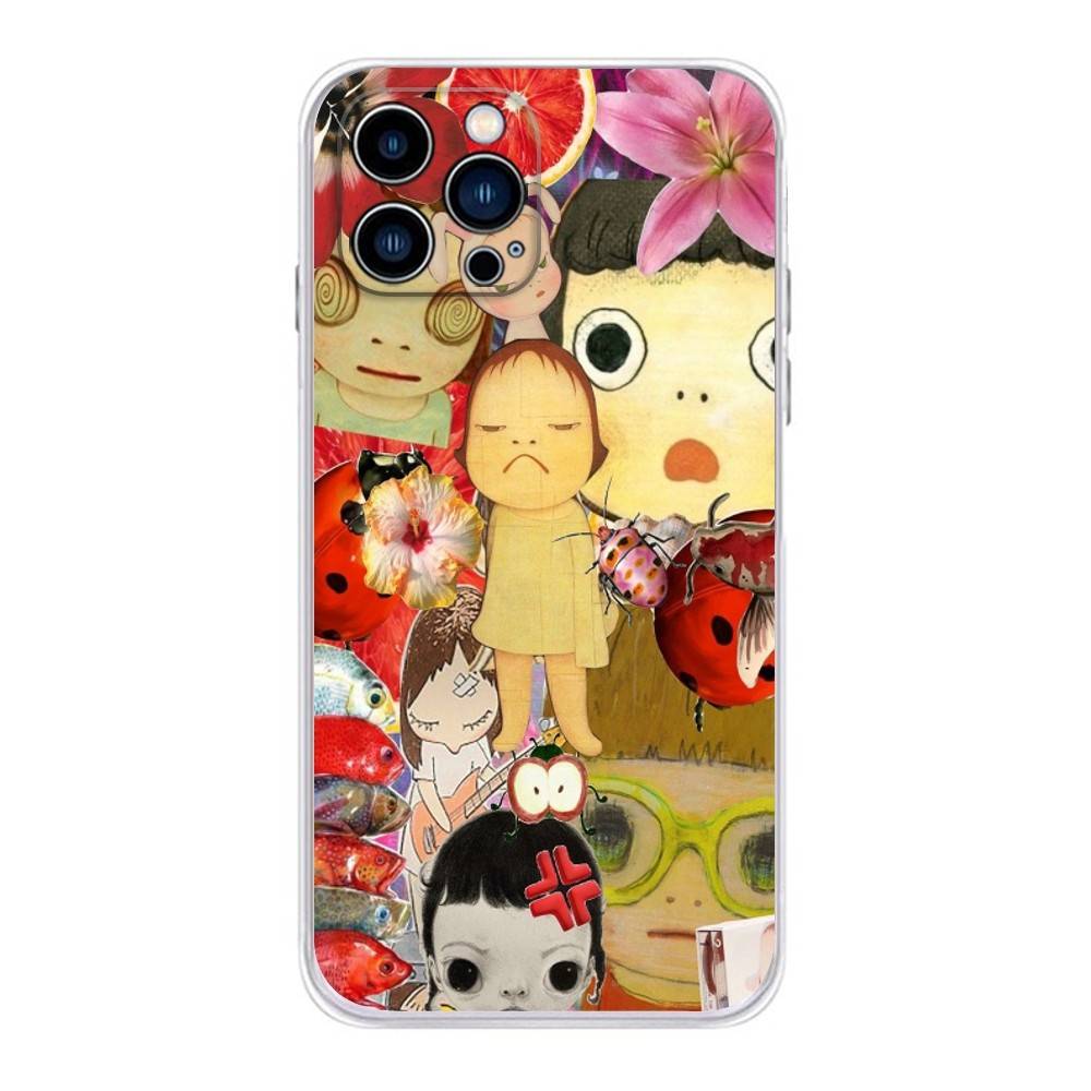 Cute Y-Yoshitomo Nara Phone Case For iPhone 17,16,15,14,13,12,11 X,Plus,Pro,Max,XR,Plus,E,Mini Transparent Soft Cover