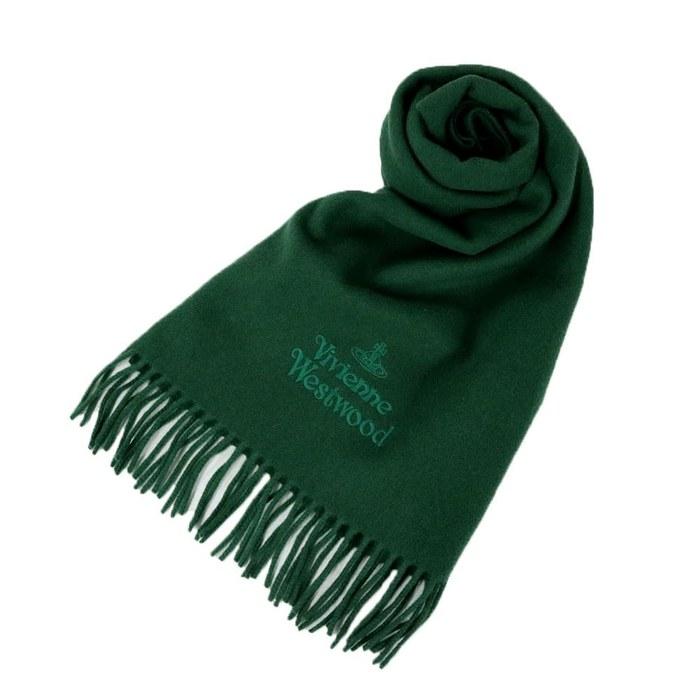 [Vivienne Westwood] Scarf Wool Stole (Dark Green) Approx. 172cm (including 9cm fringe), 30cm width