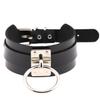 Exotic Accessories of Bdsm Slave Bondage Leather Collar with Leash Ring Steel Chain Sex Toys to Lover Roleplay Posture Spreader