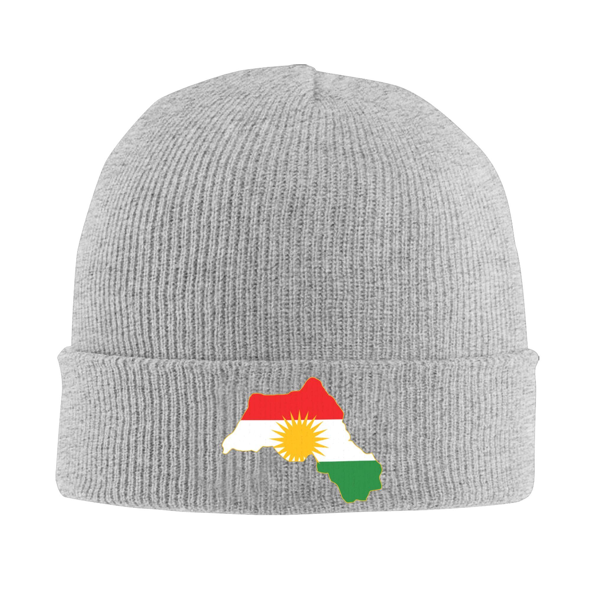 

Kurdistan Map Flag Skullies Beanies Caps Cool Winter Warm Women Unisex Knitting Hat Unisex Adult Bonnet Hat One Size