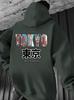 Men's "crane" Printed Sweater 13 Colors Casual Daily Drawstring Hooded Breathable and Comfortable