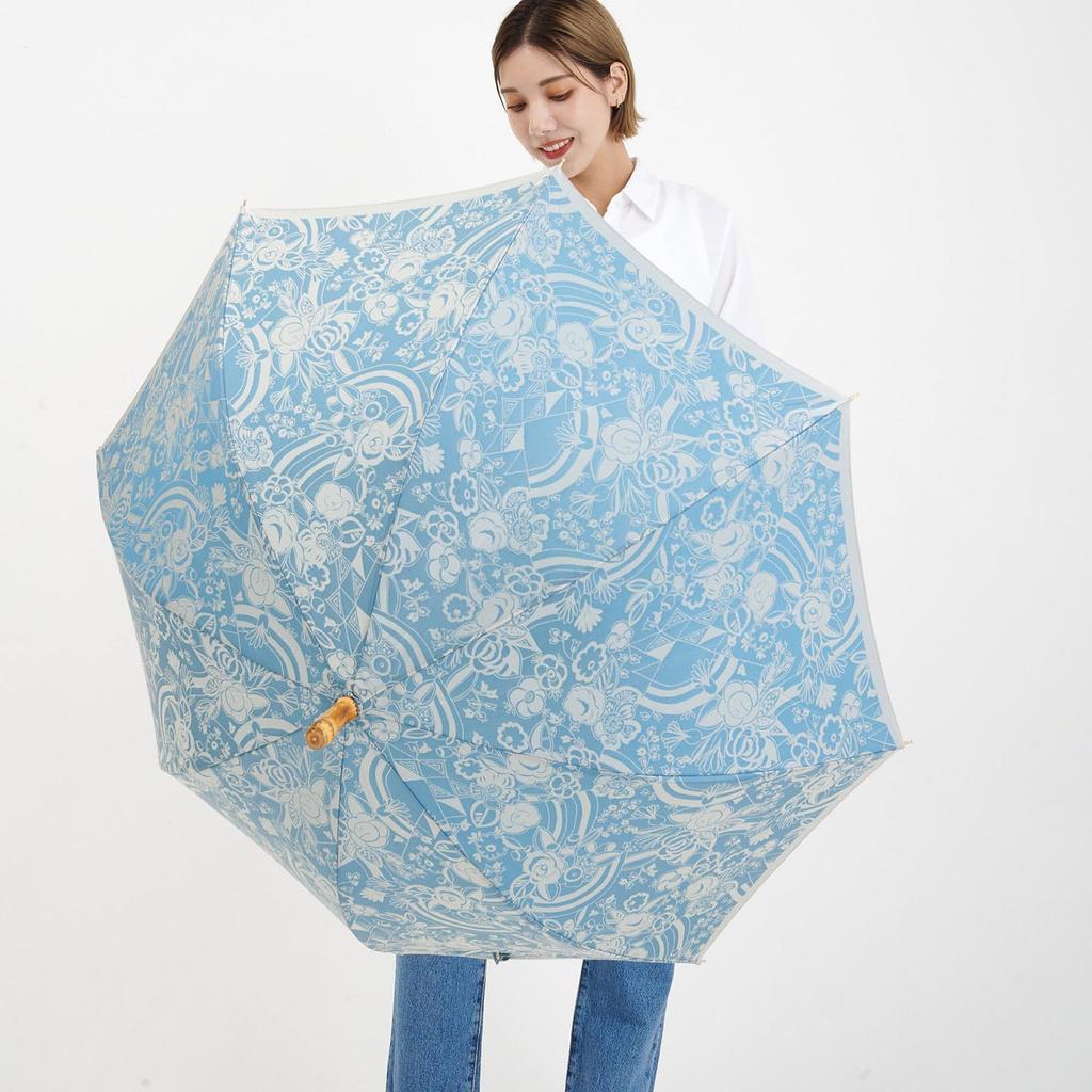 Makita Shoten Luxury Long Umbrella Blue Green "kirie Sarasa"