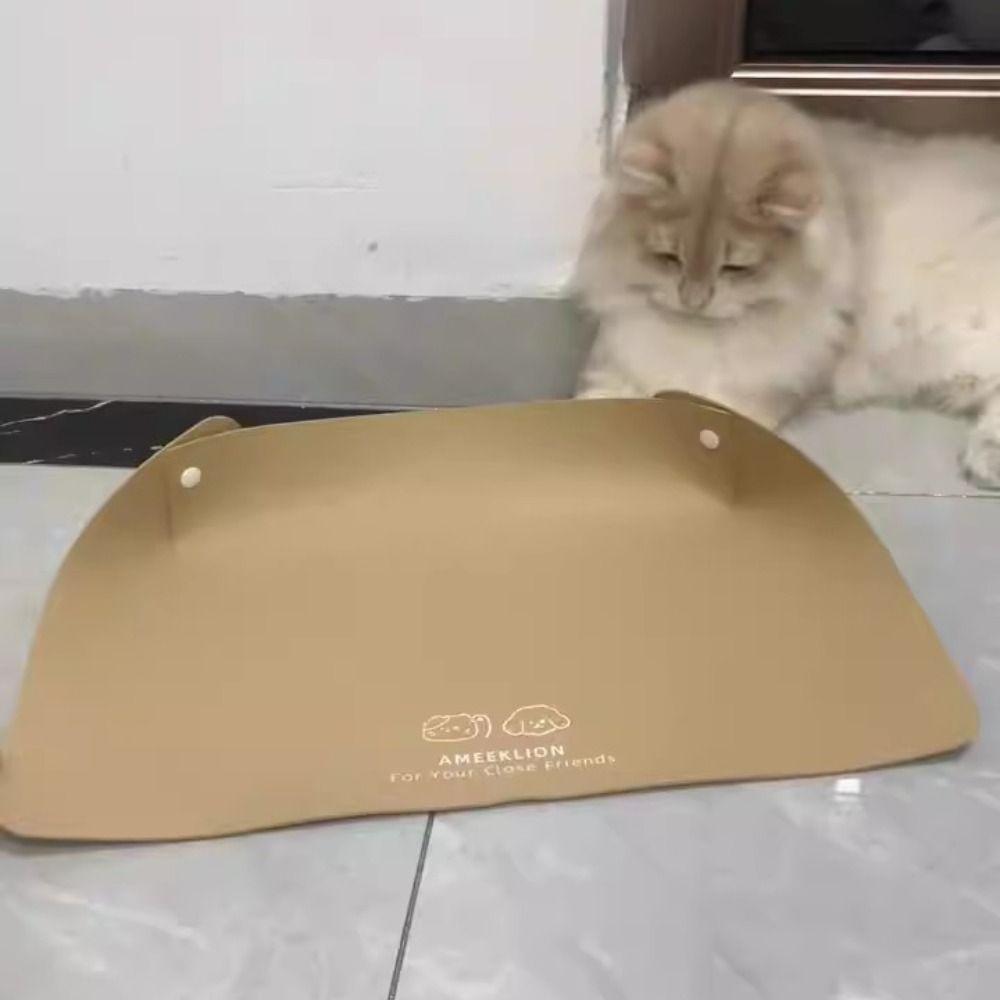 Waterproof Pet Anti Spill Placemat PU Leather Dog Food Pad  Prevent Food and Water Spills