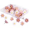 20/30Pcs Flower Push Pins with Case Decorative Thumb Tacks Drawing Pins Map Pins Cork Notice Board for School Office