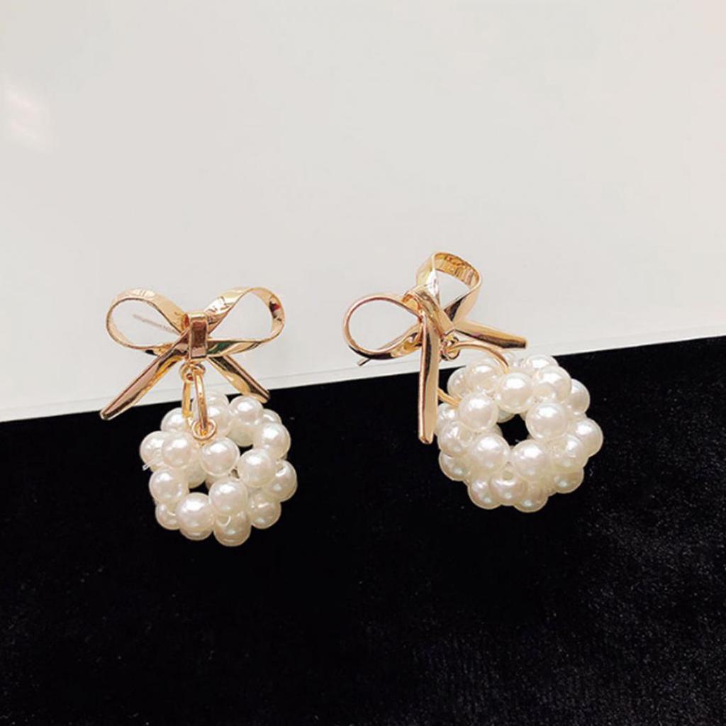 Mode Frauen Bowknot Stud Ohrring Stetement Schmuck Party Geschenk