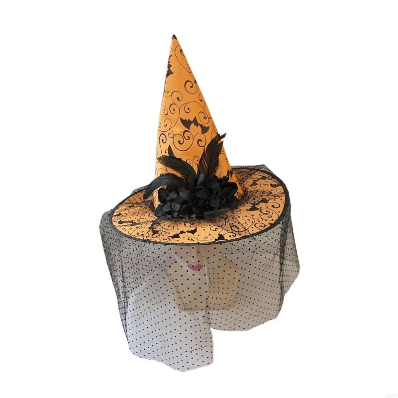 Elegant Laces Trimmed Witch Costume Hat For Themed Event And Role Playing