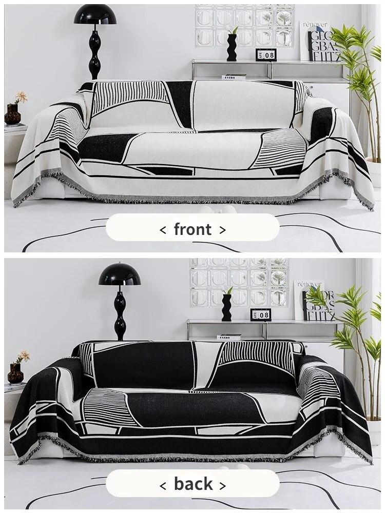 Nordic Tassel Throw Blanket Single Full Four Season Cotton Sofa Cover Dust Anti-cat Scratch Protection Cover Sofa Blanket Carpet