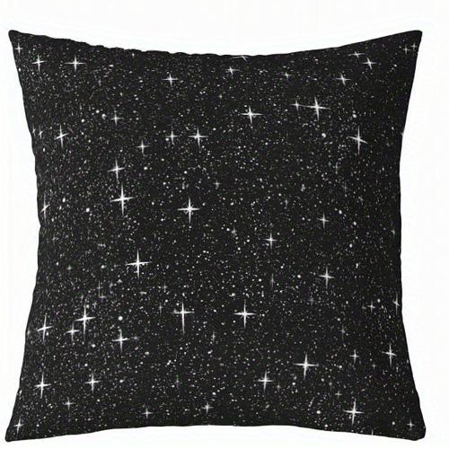 Home Decor Sparkling Starry Sky Pillow Covers Set Pattern Cushion Cover Suitable for Sofa Bedroom Car Pillow Cover