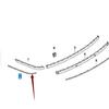 BMW 730 E66 Rear Bumper Chrome Trim (51127135587/51127135588)