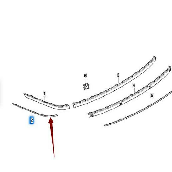 BMW 730 E66 Rear Bumper Chrome Trim (51127135587/51127135588)