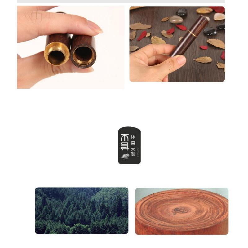 1ks Přenosný držák na párátka Dřevěná kreativní krabička na párátka Držák na párátka