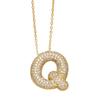 Zircon Alphabet Necklace: Elegant Clavicle Chain for Women