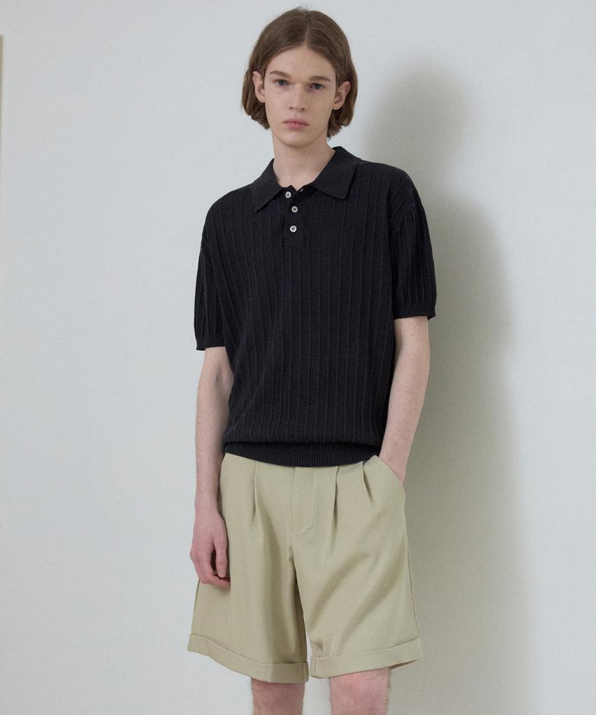 Wednesday Oasis Cool Washable Collar Half Symbol Knit_Black(Wc25-Kn21)