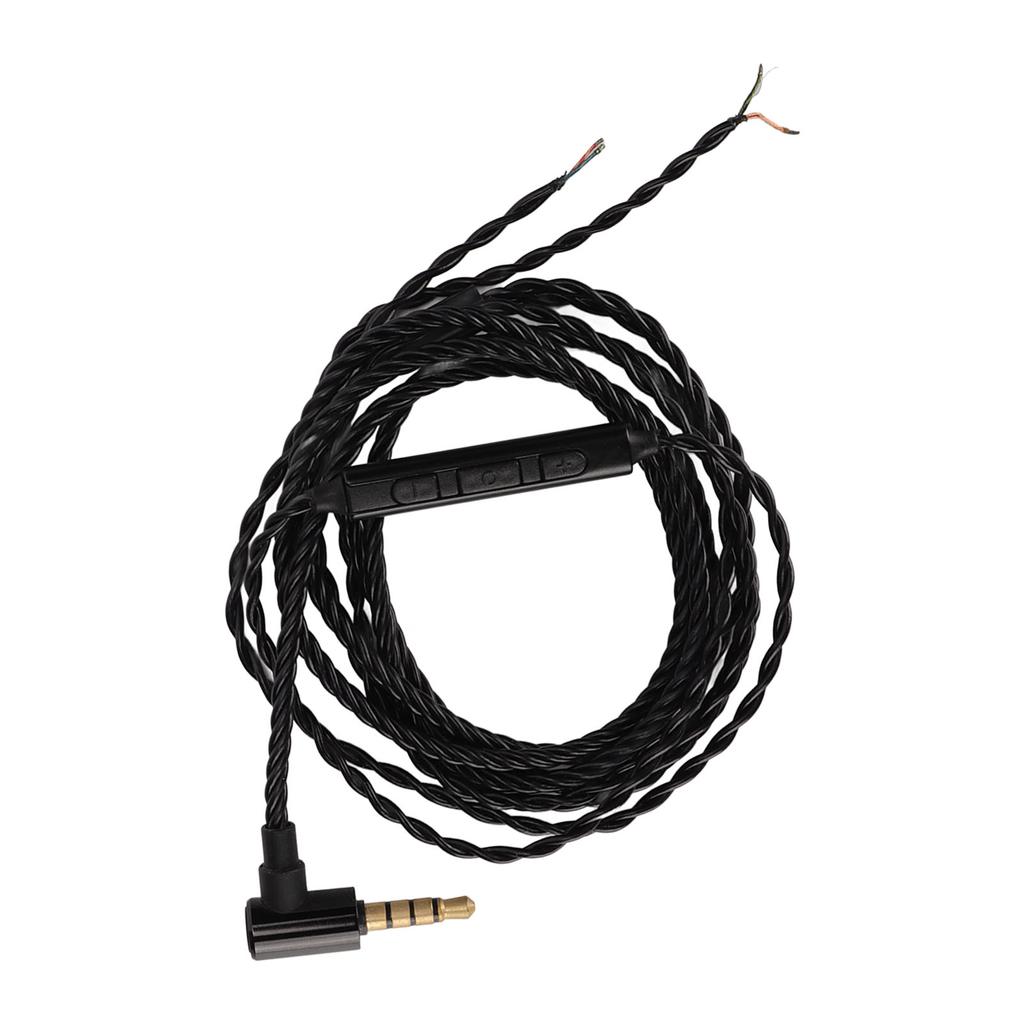 Ersatz-Ohrhörerkabel Halbfabrikatiertes Upgrade Kupfer-Ohrhörerkabel mit Mikrofon für Kopfhörer