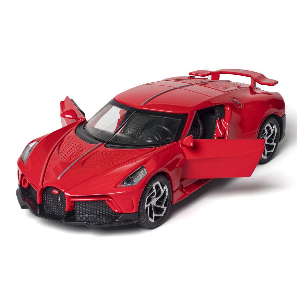 

Новый 1:32 LA Voiture Noire литые модели машинок из сплава с 5 открывающимися дверями, инерционный механизм со звуком и светом, спортивные машинки, игрушки для мальчиков, подарки красный