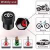 4Pcs Aluminum Alloy Tire Valve Caps Anti Leak Dust Cover Car Wheel Accessory For Toyota Hilux Corolla RAV4 Camry Highlander C-HR
