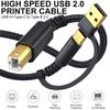 Gold-Plated USB to Type-C/B Male Printer Cable