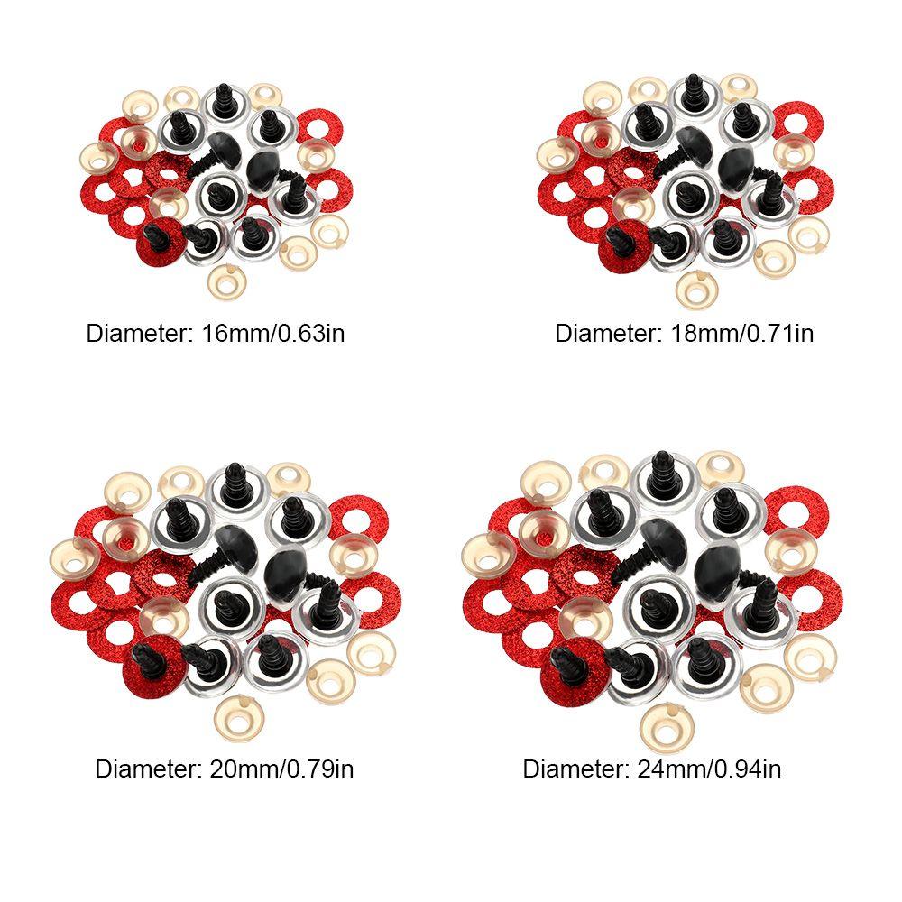 Plastik z oczkami podkładkami Rzemiosło Niedźwiedź Zwierzę Akcesoria Lalka Oczy kryształowe Lalki Narzędzia DIY