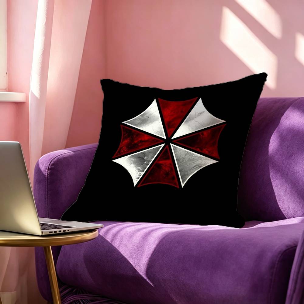 Game RResident EEvil Poster Credit Square DoubleSided Printed Pillow Case Bedroom Bedside Pillow Sofa Cushion Cover