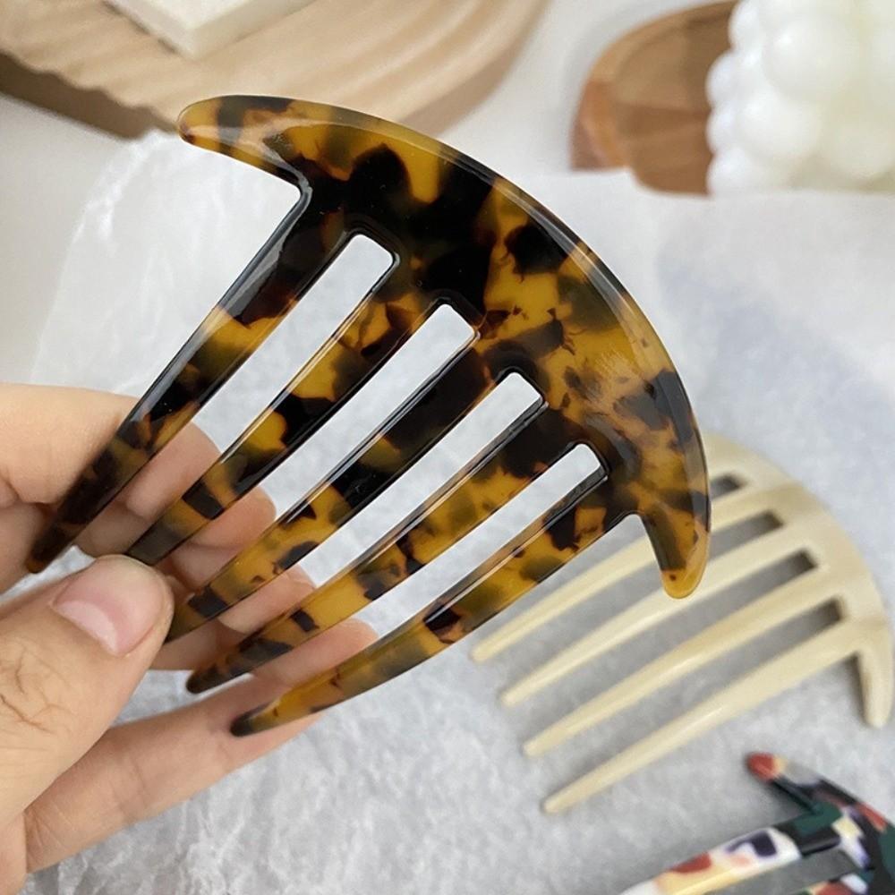 5 Teeth Acetate Hair Comb Anti-Static Styling Hair Brush Wide Teeth Hair Comb Hairdressing