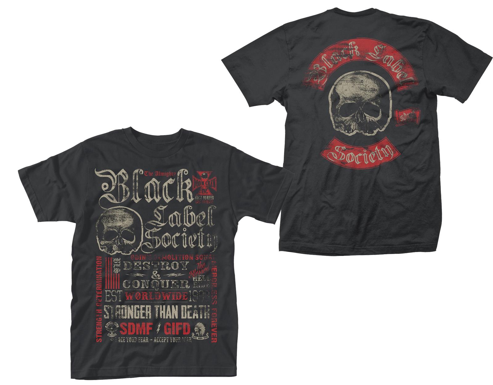 Black Label Society Stronger Than Death Rock Official Tee T-shirt Mens Unisex L