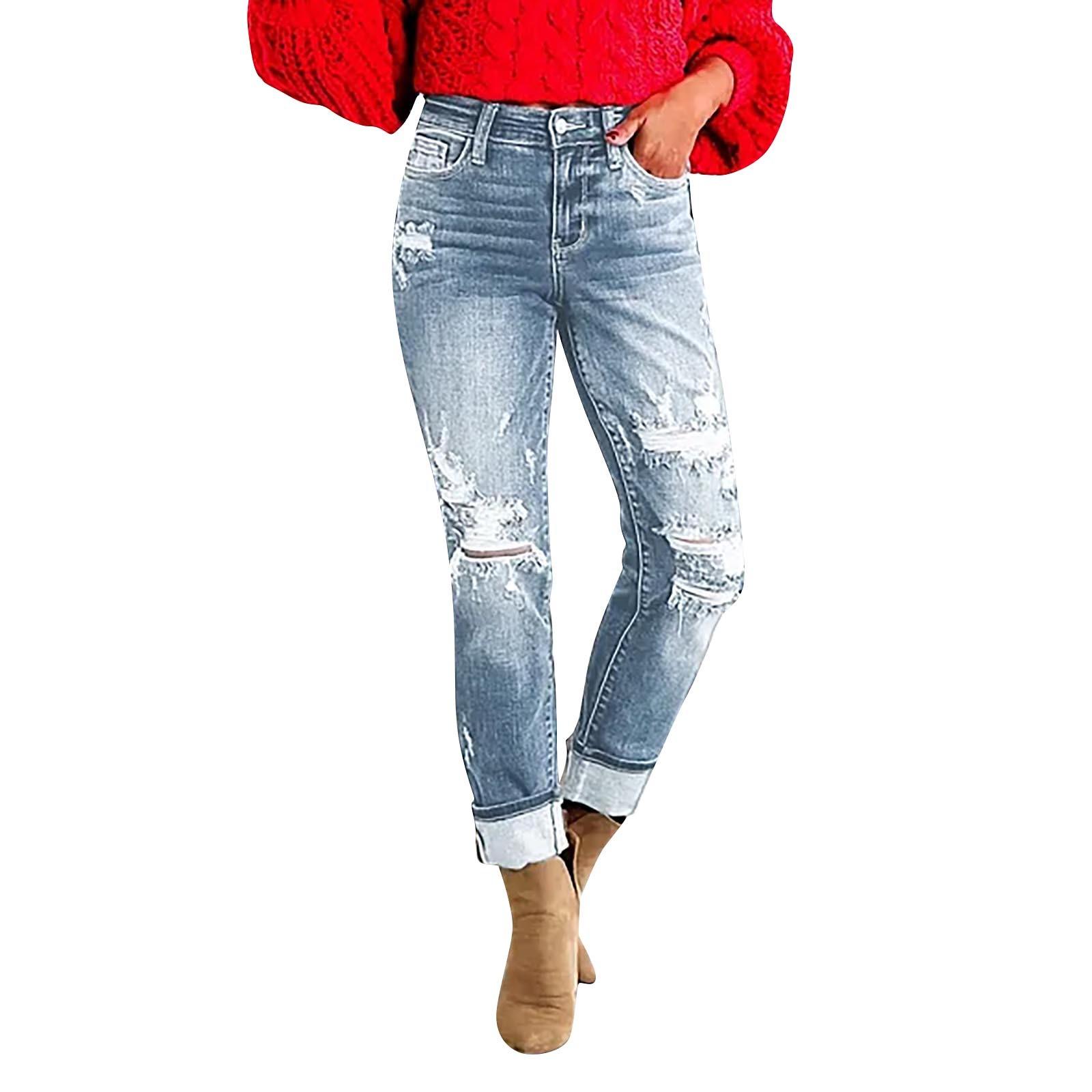 

Женские джинсовые брюки, облегающие джинсы, эластичные джинсовые брюки с карманами, брюки, джинсы для женщин M