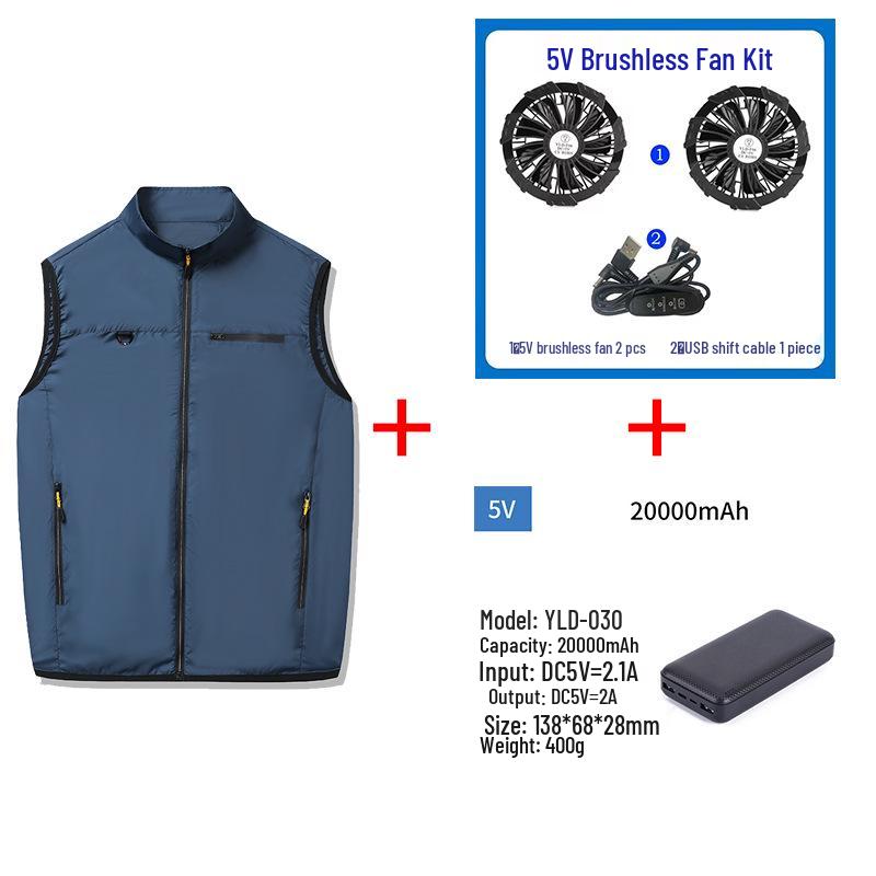 Summer Smart Cooling Fan Vest - Custom Air Conditioning Clothing for Outdoor Comfort