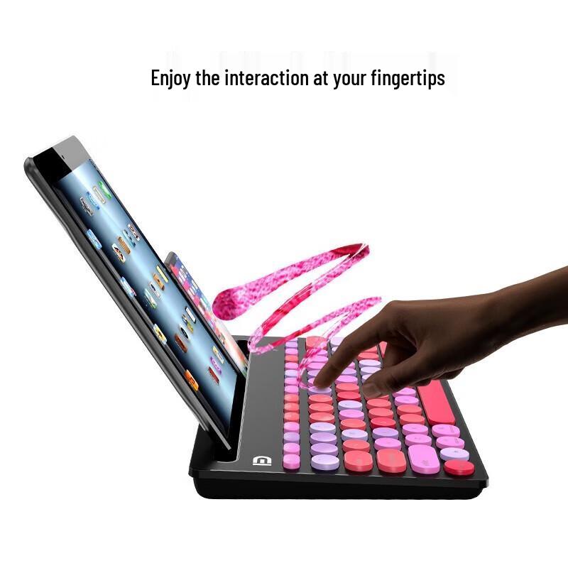 Fude Tragbare Multi-Geräte Drahtlose Bluetooth-Tastatur mit Ständer
