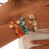 Multicolor Boho Irregular Chain Bracelet Women OT Buckle Conch Pendant Bangles Aesthetic Y2K Hand Jewelry Accessory