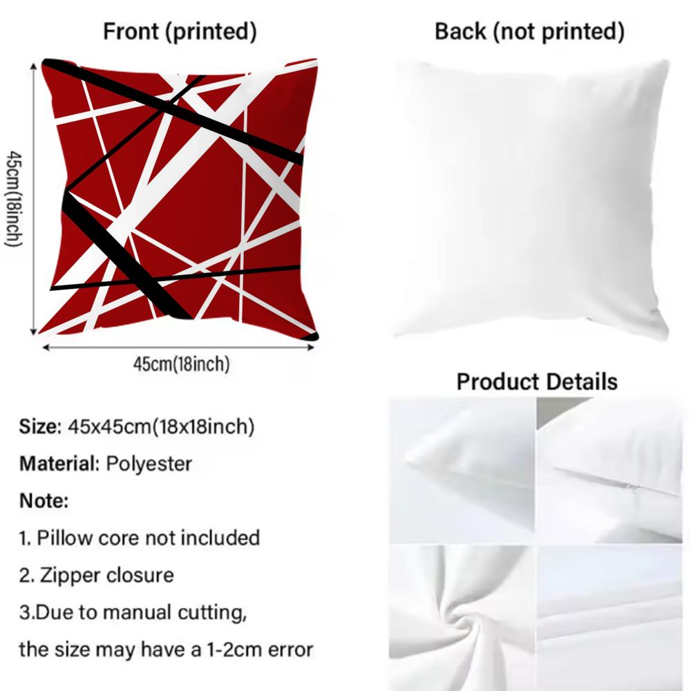Cool Band V-Van HalenS Cushion Cover Comfortable Reversible Pillow Cover Ideal for Car Sofa Bedroom & Beyond