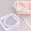 Sweet Zircon Bow & Pearl Heart Bracelet - Cute, Simple, Fashionable Gift for Best Friends