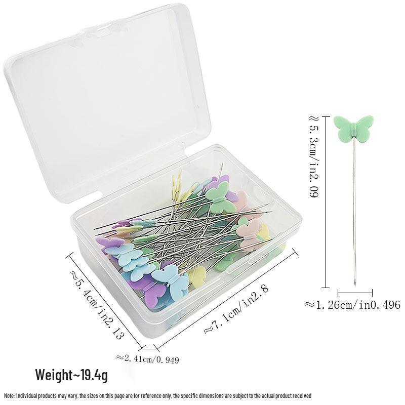 Sewing Patchwork Tools: Plum Blossom Flower Pattern Positioning Pins, 50pcs or 100pcs per Box