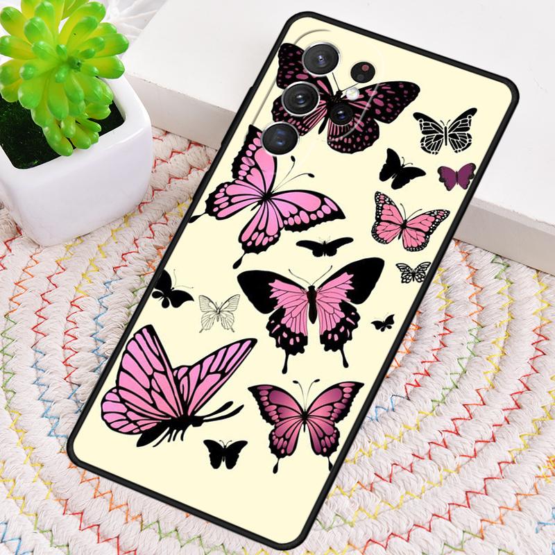 Cute Aesthetic Butterfly Phone Case for Samsung Galaxy note 10 pro S26 Ultra S23 S24 FE S25 S21 S22 PLUS shockproof Cove