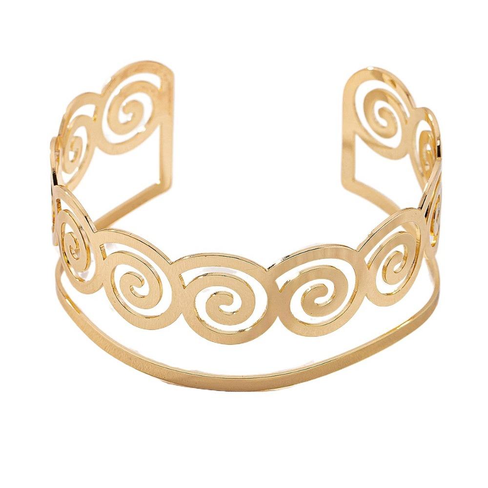 Glamorous Metal Tassel Arm Chain Multi Style Fashion Flower Bracelet Retro Adjustable Wide Open Bangle Hand Jewelry