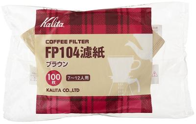 Coffee Filter FP104 Filter Paper for 7~12 People, 100 Pieces, Brown #17029
