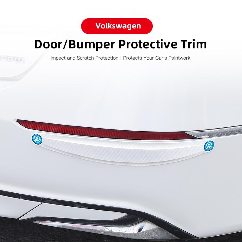 Car Front Rear Bumper Protector Corner Guard Side Car Rubber Strips For Volkswagen VW Phaeton Amarok ID3 T5 Tiguan T-Cross Golf Nh8