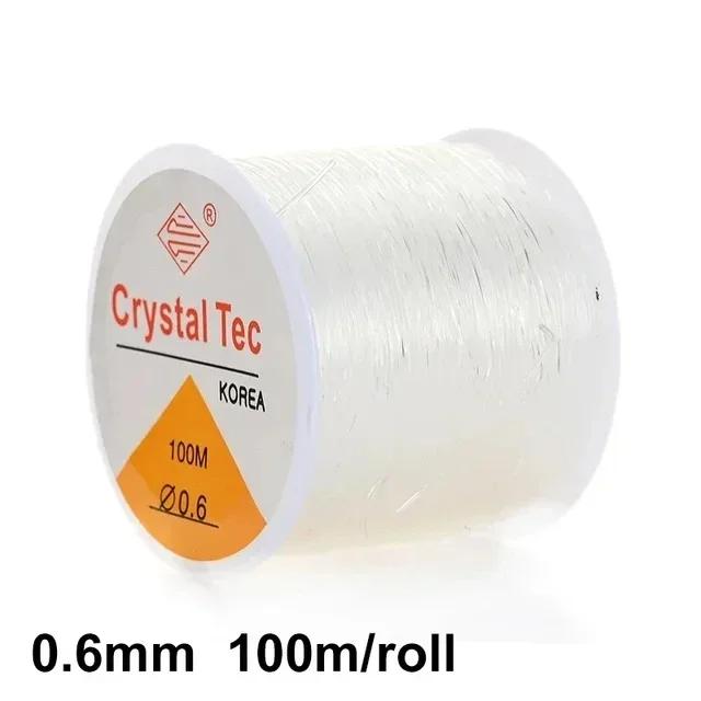 100/500M Transparent Elastic Rope Crystal Line Rubber Cord Thread For DIY Beading Bracelet Jewelry DIY Apparel Sewing Supplies