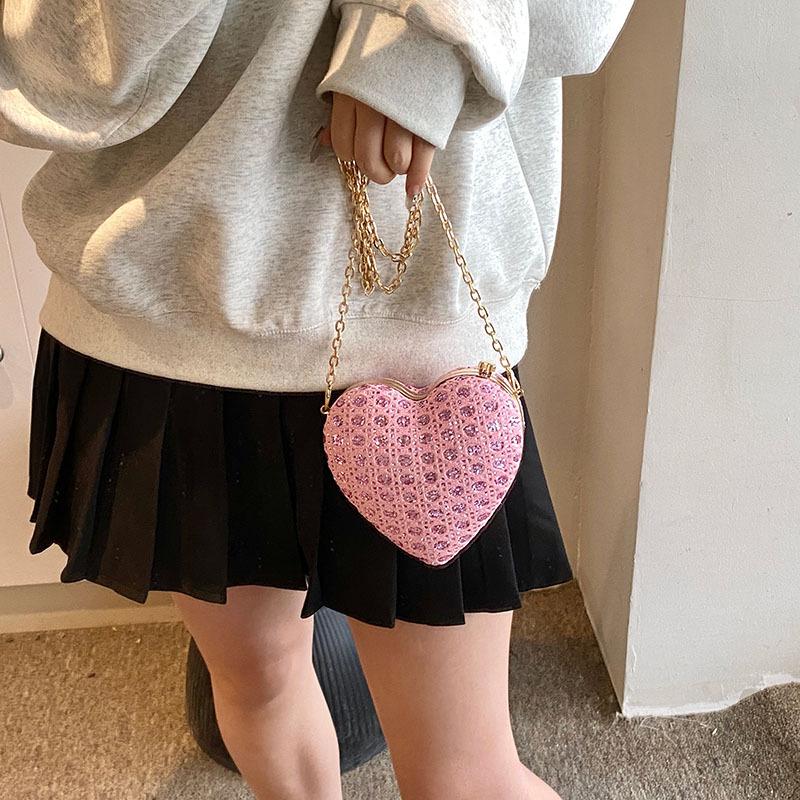 2024 Summer Mini Korean Style Lock Handbag & Heart Coin Purse - Trendy Women's Shoulder Crossbody Bag